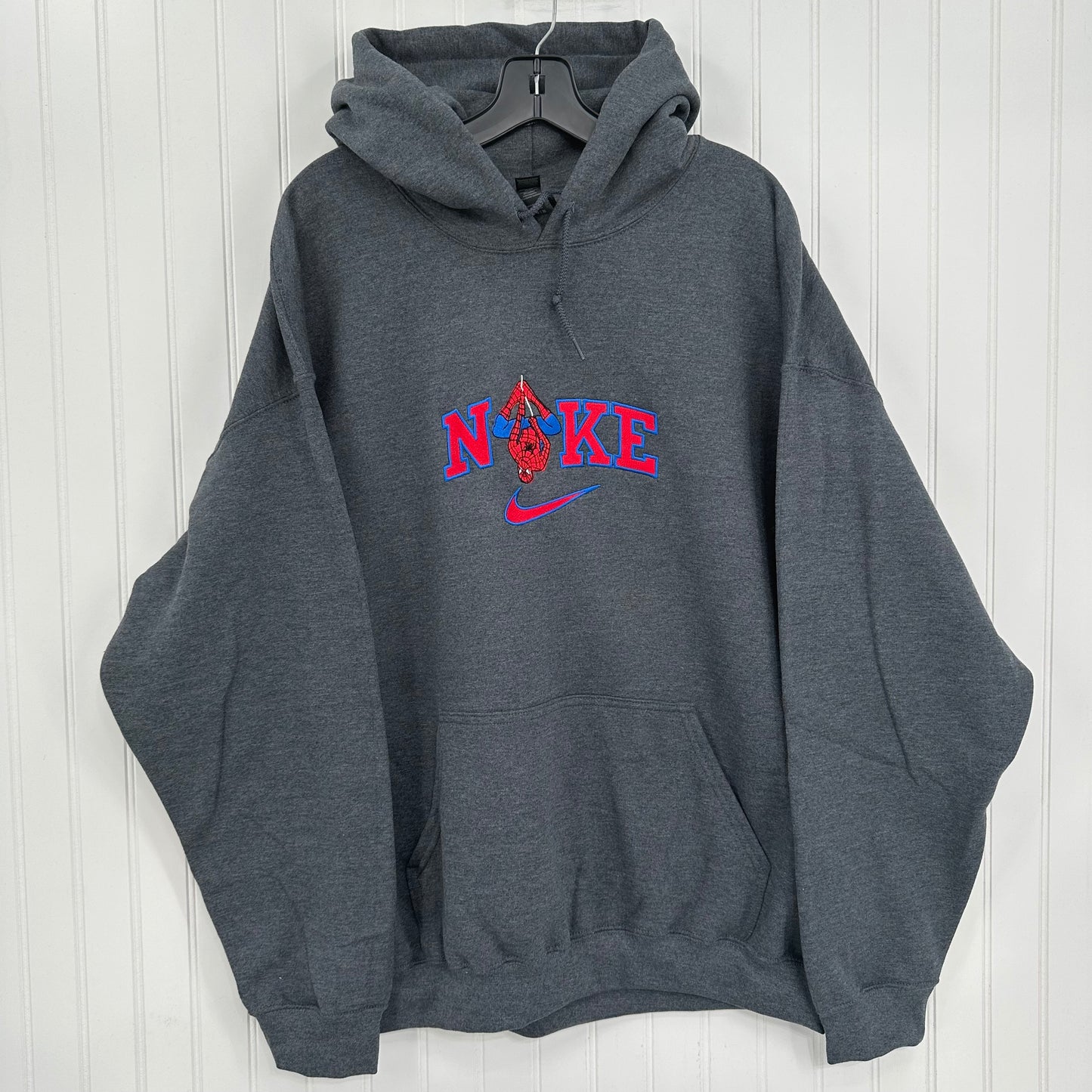 Nike Spiderman Embroidered ADULT Hoodie / Crewneck Sweatshirt Unisex Comic Super Hero Lover Gift