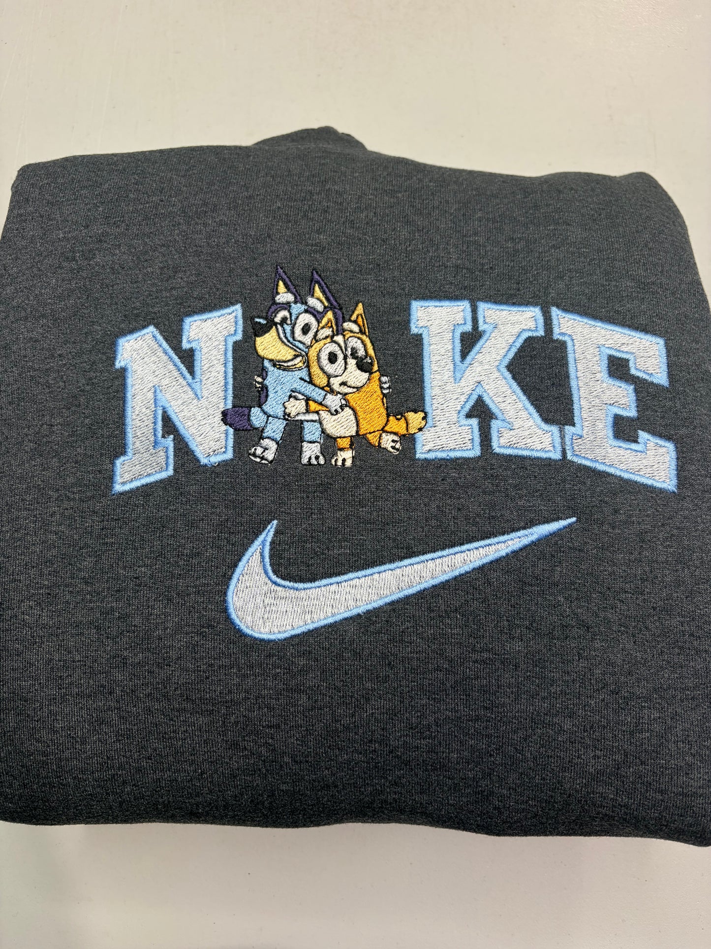 Nike Bluey Bingo Sweatshirt Embroidered YOUTH Hoodie / Crewneck Kids Boy Girl Unisex Dog Best Friend Sisters Animal Cartoon Gift