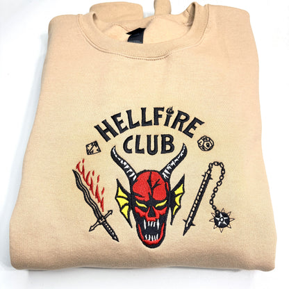 Stranger Things Hellfire Club Embroidered ADULT Hoodie / Crewneck Sweatshirt Unisex