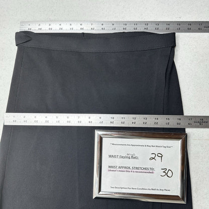 Scanlan Theodore Skirt Women Medium Crepe Knit Wrap Mini Black Minimalist Luxury