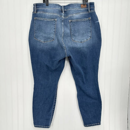 Judy Blue Jeans Womens 22W Skinny High Rise Blue Stretch Denim Button Fly