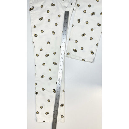 Reformation Jeans 26 High Rise Straight Mixed Emotions White Embroidered *Spot