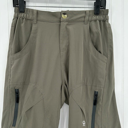 Little Donkey Andy Pants Women Small Convertible Green Hiking Zip Off Shorts EUC