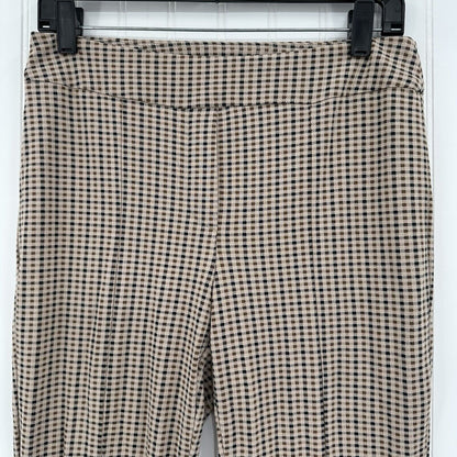 ILTM I Love Tyler Madison Pants Womens Medium Slim Leg Brown Plaid Career Preppy