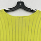 Joseph Ribkoff Top Womens Medium Neon Green Yellow Studded Travel OldMoney EUC