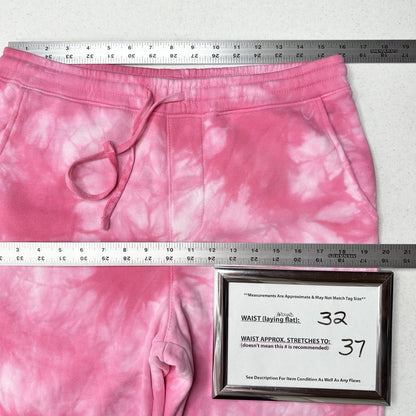 Lularoe Boyfriend Jogger Womens Medium Sweatpant Bright Pink Tie Dye Cozy Lounge