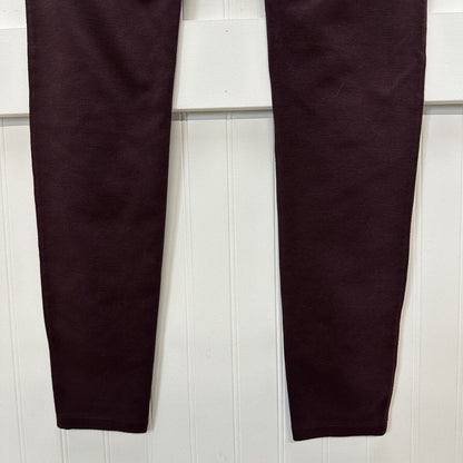 Spanx Leggings Womens XL Red Hot Assets Purple Wine Ponte Pull On Pants Slimming
