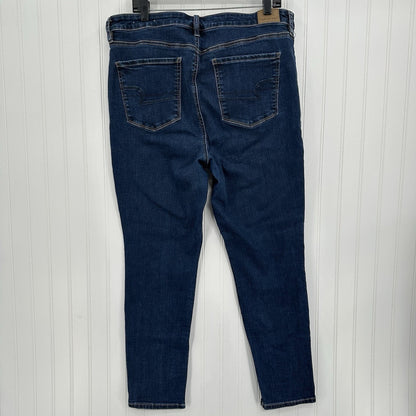 American Eagle Jeans Women 18 Super Hi Rise Jegging Blue Denim Dark Wash Comfort