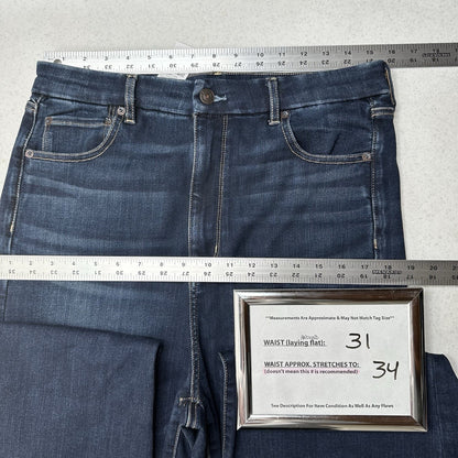 American Eagle Jeans 16 Long Curvy Highest Rise Flare Next Level Blue Denim NEW
