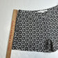 Diane Von Furstenberg Silk Shorts Womens 4 Black/White Floral Zip Front Pockets