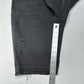 Lularoe Shorts 30 US 10 12 Skinny Bermuda Black Denim Tummy Panel DistressGrunge