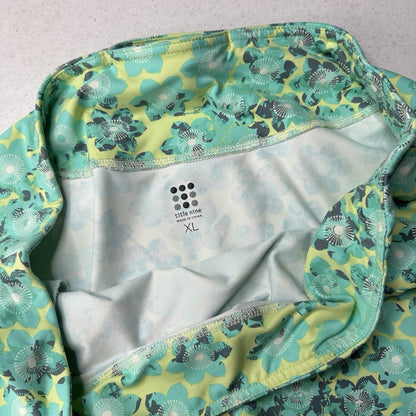 Title Nine Skirt Womens XL Diamalete Green Mint Floral Zip Pockets Golf EUC