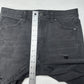 Lularoe Shorts 30 US 10 12 Skinny Bermuda Black Denim Tummy Panel DistressGrunge