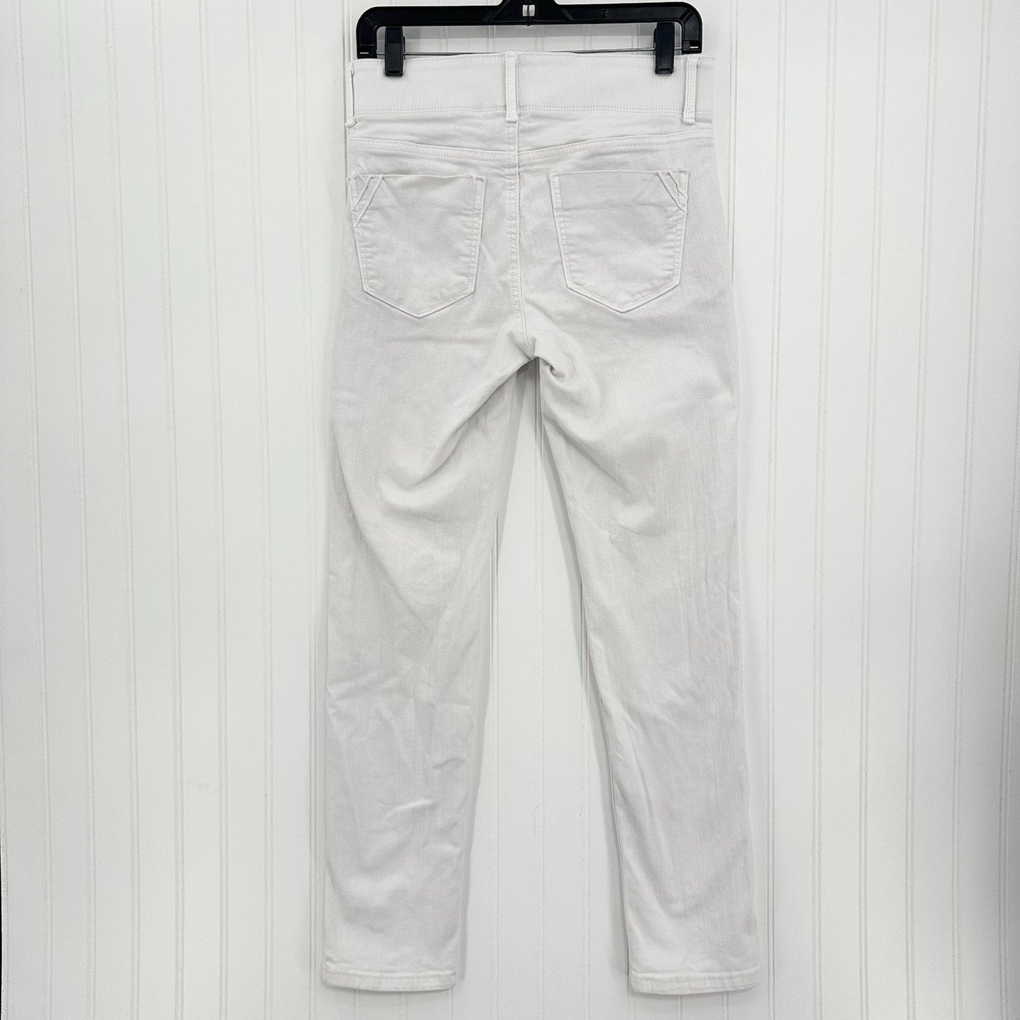 Apt 9 Jeans Womens 8 Straight Tummy Control White Stretch Denim Comfort *Stain