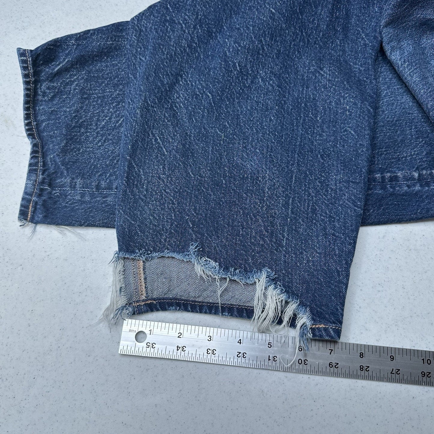 American Eagle Jeans Womens 14 Short Mom Relaxed High Rise Blue Denim Distressed