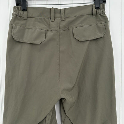 Little Donkey Andy Pants Women Small Convertible Green Hiking Zip Off Shorts EUC