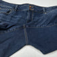 American Eagle Jeans Womens 20 Artist Crop Super Stretch Blue Denim Distress EUC