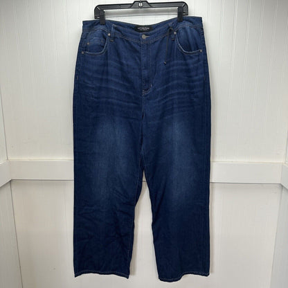 Liverpool Jeans 33/16 Womens Blue High Rise Straight Wide Denim Lightweight NEW