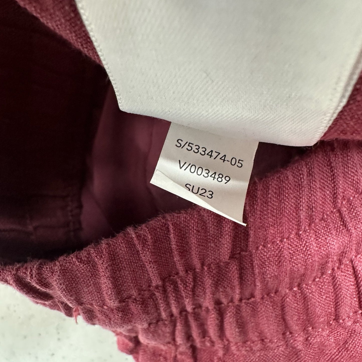 Athleta Pants Womens 6P Retreat Linen Wide Leg Maroon Coastal Beach Lagenlook