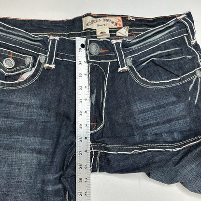 Laguna Beach Jeans Mens 33 Blue Relaxed Loose Straight Denim Skulls Y2K Grunge