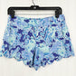 Lilly Pulitzer Shorts Womens M Dahlia Koala Scallop Hem Blue Coastal Barbie