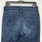 Mother Jeans Womens 29 High Waisted Ankle Fray Blue Denim Clean Sweep Dark Wash