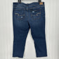 American Eagle Jeans Womens 20 Artist Crop Super Stretch Blue Denim Distress EUC