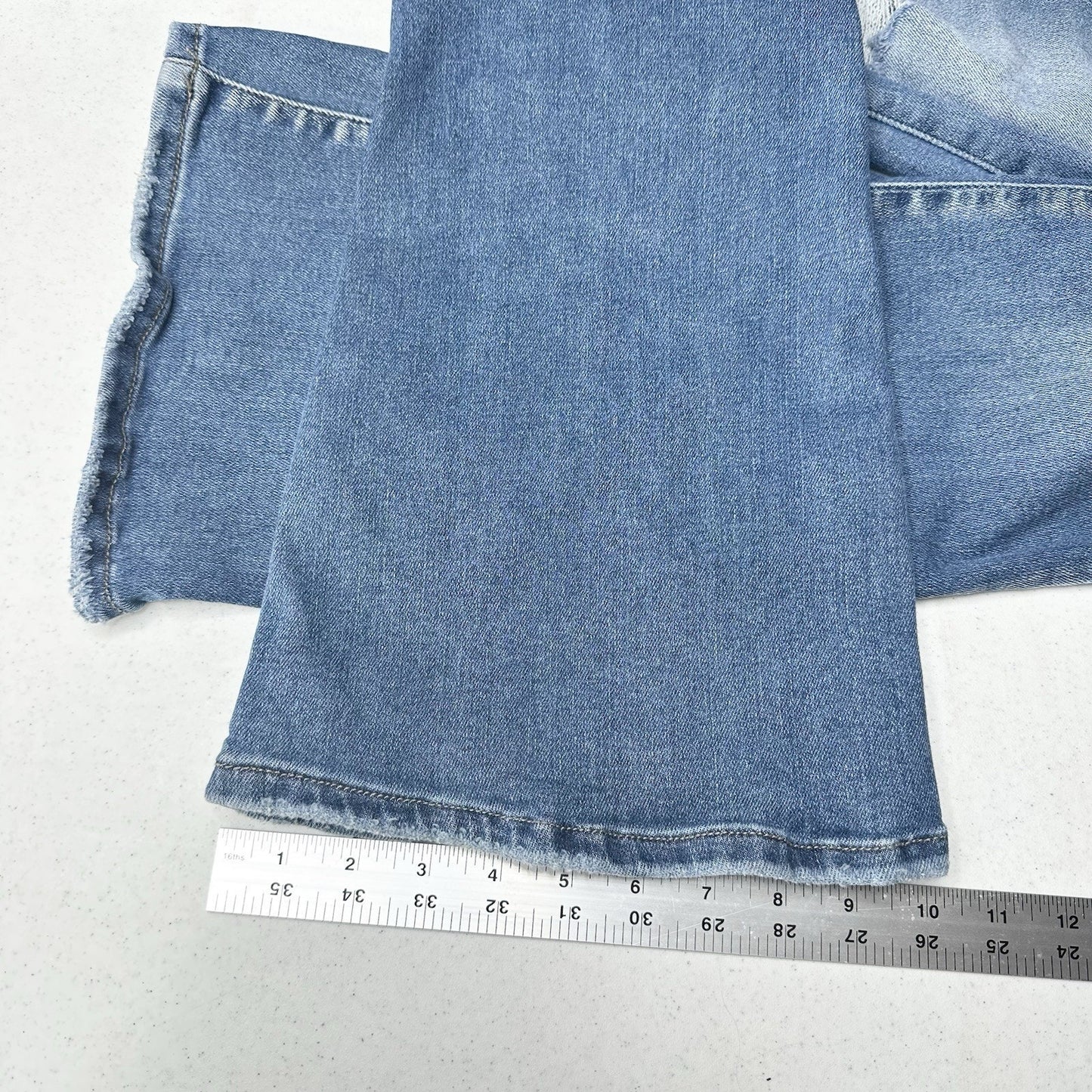 Kancan Jeans Womens 9 28 High Rise Flare Blue Denim Distressed Festival Cowboy
