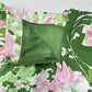 Talbots Skirt Womens 18W Green Pink Floral Lined Career Coastal Woven Cotton
