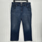 Eileen Fisher Jeans Womens 14 Boyfriend Relaxed Blue Denim Dark Organic Cotton