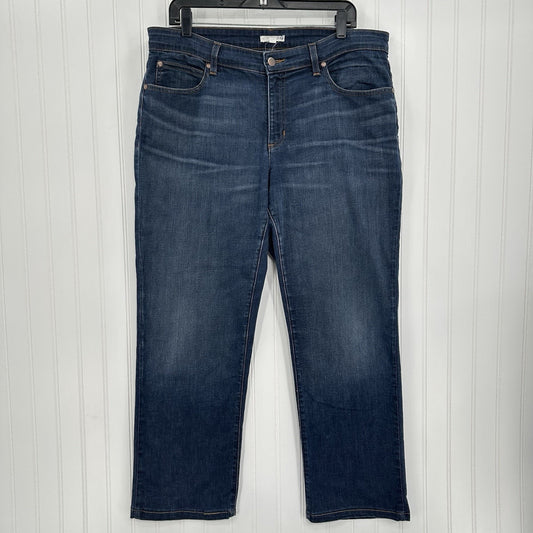 Eileen Fisher Jeans Womens 14 Boyfriend Relaxed Blue Denim Dark Organic Cotton