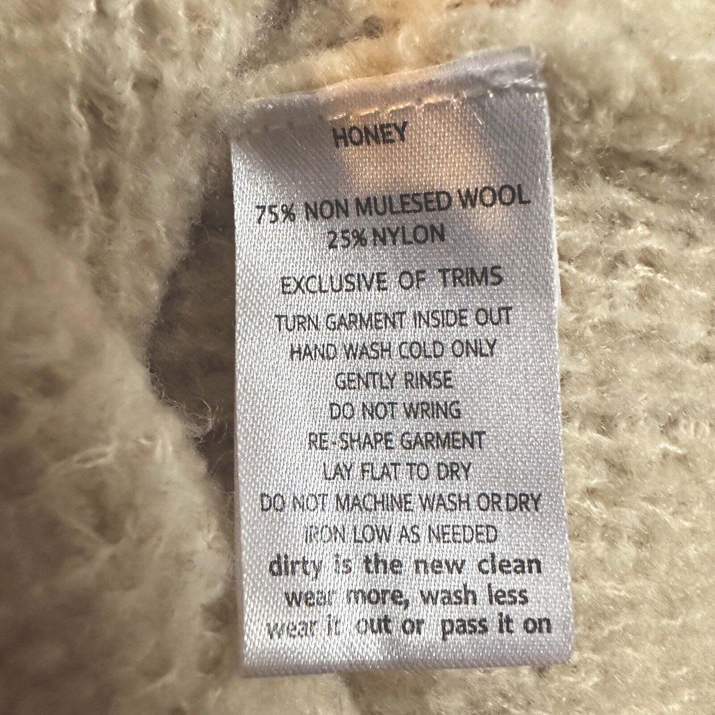 Toad Co Sweater Womens Small Cardigan Wool Blend Plaid Beige Cream Open Cozy
