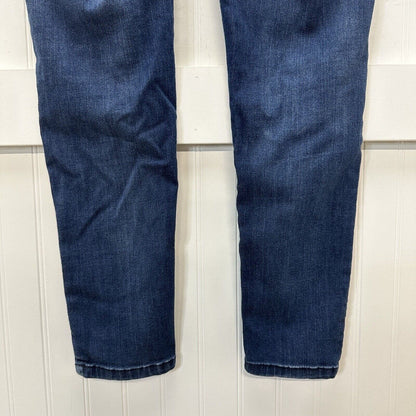 Democracy Jeans 8 Skinny Ab Solution Blue Stretch Denim Distressed Tummy Control