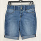 Apt 9 Shorts Womens 6 Bermuda Tummy Control Blue Jean Denim Comfort Cuffed EUC
