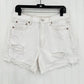 American Eagle Shorts 10 90s Boyfriend High Rise White Denim Distress Grunge EUC