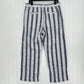 Rails Pants Womens Large Agnes Linen Blend Ankle White Blue Stripes Coastal EUC