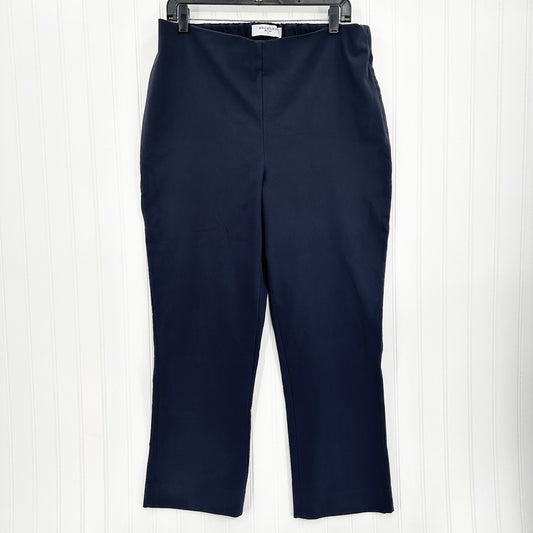 MM Lafleur Pants Womens +2 18 Straight Ankle Navy Blue Stretch Minimalist Career