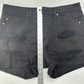 Kancan Shorts Womens Large High Rise Cuffed Black Jean Denim Distress Grunge EUC