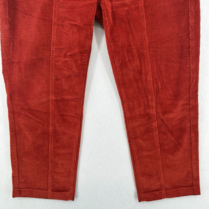 Judy Blue Jeans Womens 15 32 Corduroy Ankle Straight Rust Red Orange Preppy EUC