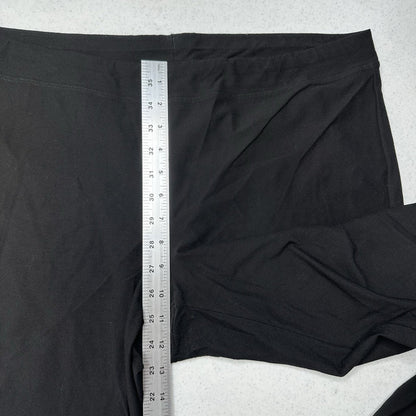 Eileen Fisher Pants XL Washable Crepe Slim Leg Black Minimalist Contemporary