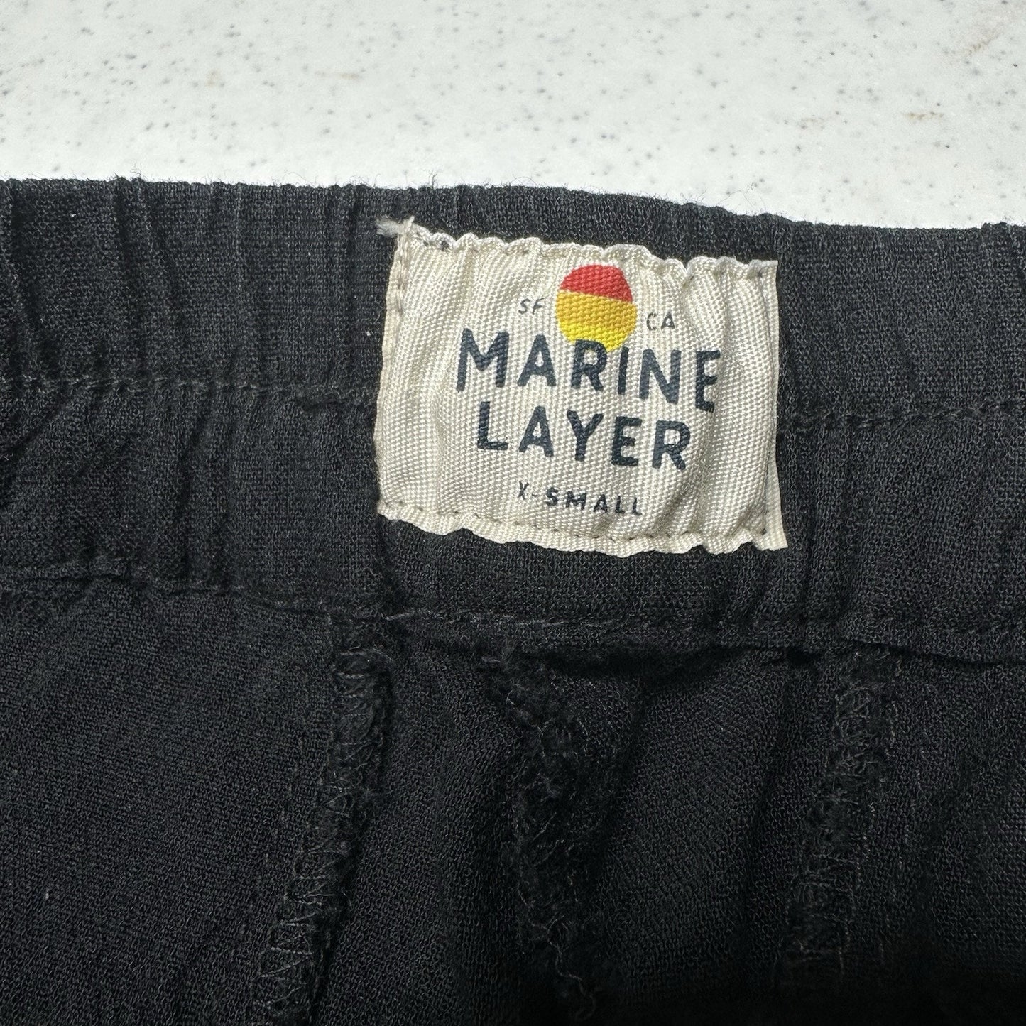 Marine Layer Pants Womens XS Allison Crop Black Lyocell Tencel Coastal Beach