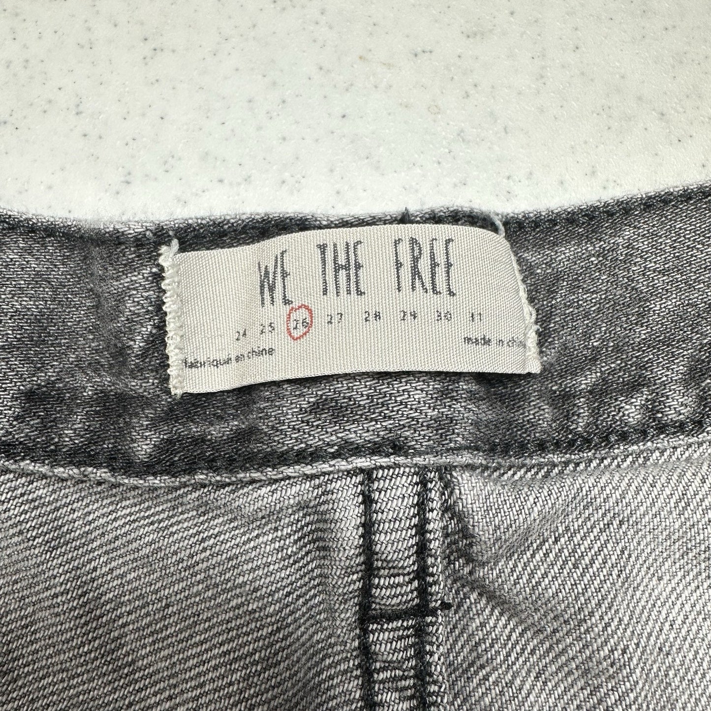 We The Free People Shorts Womens 26 Faded Gray Denim Button Fly Anthropologie