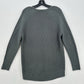 Athleta Sweater Womens Small Hanover V-Neck Gray Knit Merino Wool Blend Relaxed