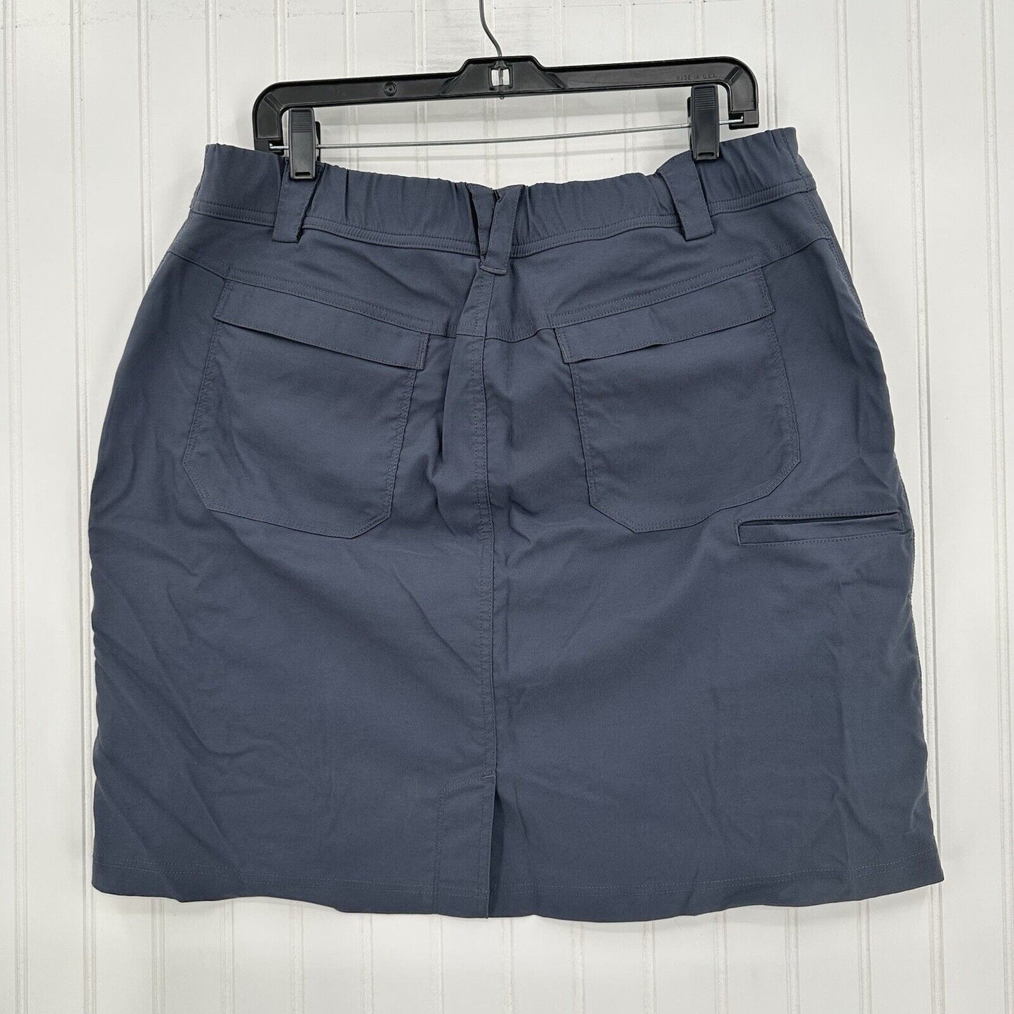Duluth Trading Skort 16 Dry On The Fly Gray Blue Flex Active Skirt/Shorts EUC