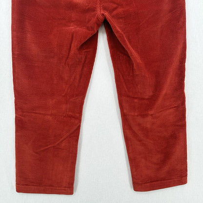 Judy Blue Jeans Womens 15 32 Corduroy Ankle Straight Rust Red Orange Preppy EUC