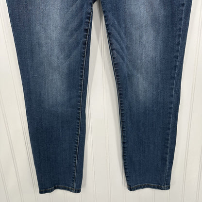 Judy Blue Jeans Womens 32 Relaxed Fit Tapered Leg Blue Stretch Denim Distressed