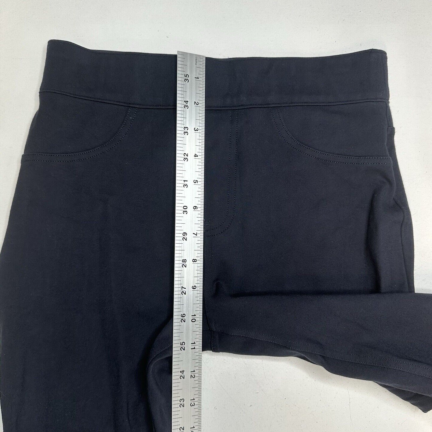 Spanx Pants Womens Small Perfect Ponte Skinny Ankle Navy Blue Legging Career