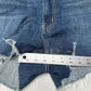 Old Navy Shorts Womens 18 OG Straight High Rise Blue Stretch Denim Jean Fray NEW