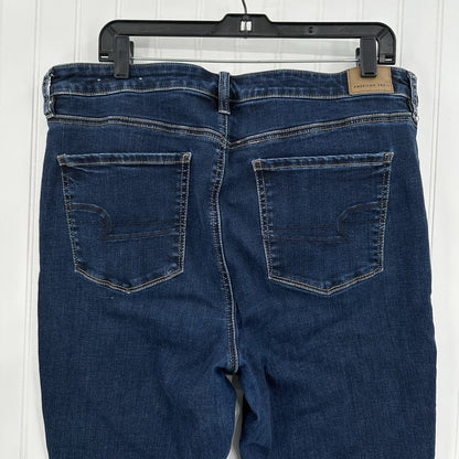 American Eagle Jeans Women 18 Super Hi Rise Jegging Blue Denim Dark Wash Comfort