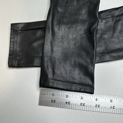 Spanx Leggings Womens Large Petite Faux Leather Black Pull On Pants Slimming EUC
